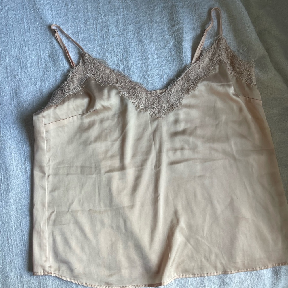 Forever 21 Peach Lace Detail Top